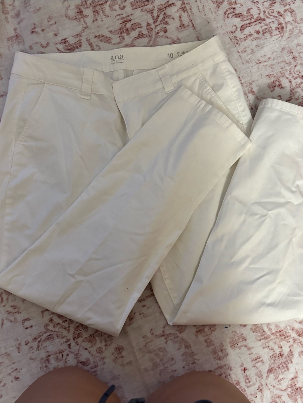a.n.a Men’s Cream Chino Pants - Straight Leg